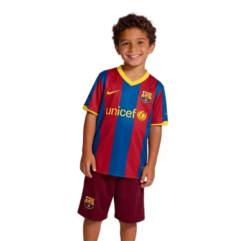 1000037089.jpg Barcelona 2010-2011 Home Kids Retro Jersey - Image 1