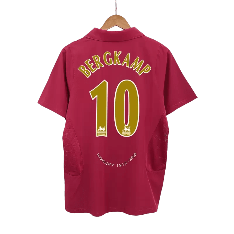 3c51db7b6724a51e38cf1c34114fa760.png Retro 2005-06 BERGKAMP 10 Arsenal Home Soccer Jersey - Image 1