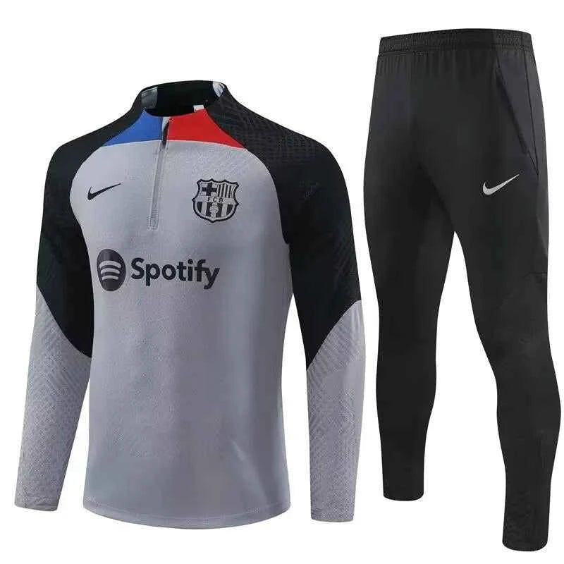 4027bf8a875f2a85.jpg Barcelona Training Tracksuit 22-23 Grey (Kids And Man ) - Image 1