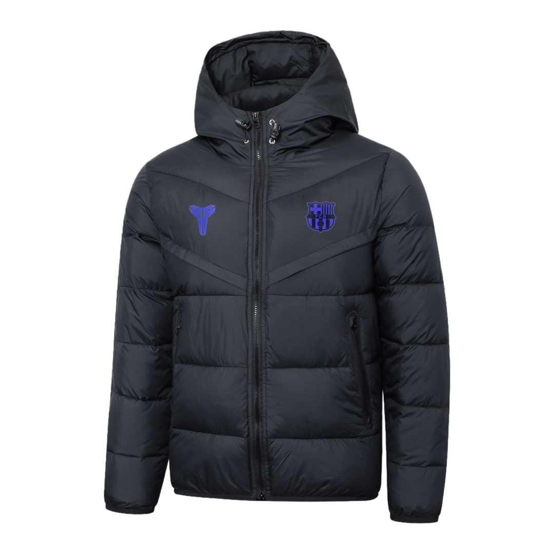 Barcelona-Black-Special-Edition-Cotton-Coat.jpg Barcelona Black Cotton Winter Soccer Jacket 2025/26 (Special Edition) - Image 1