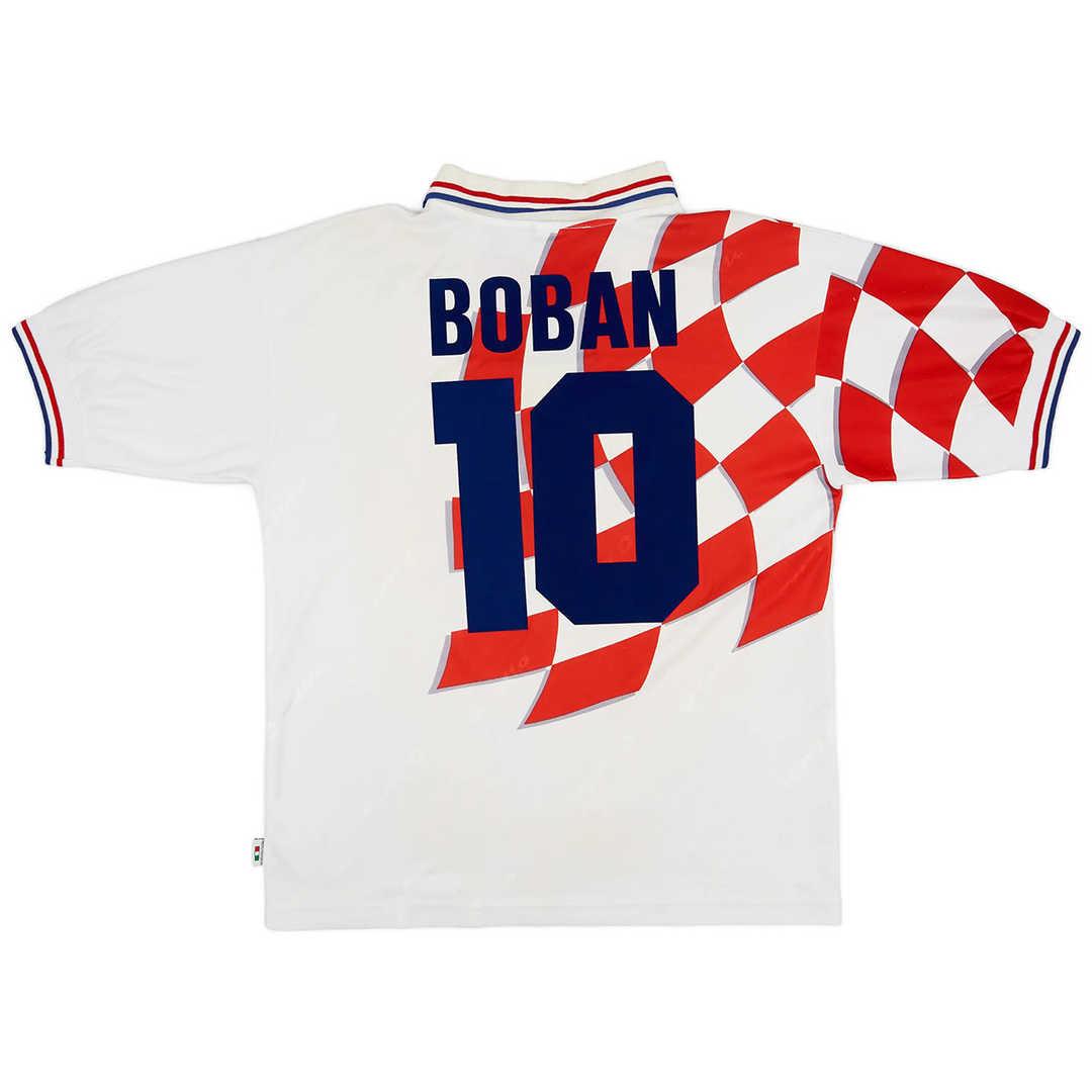 Boban-10-Retro-Croatia-Home-Jersey-World-Cup-1998.jpg Croatia Retro Soccer Jersey Home 1998 (Boban #10) - Image 1