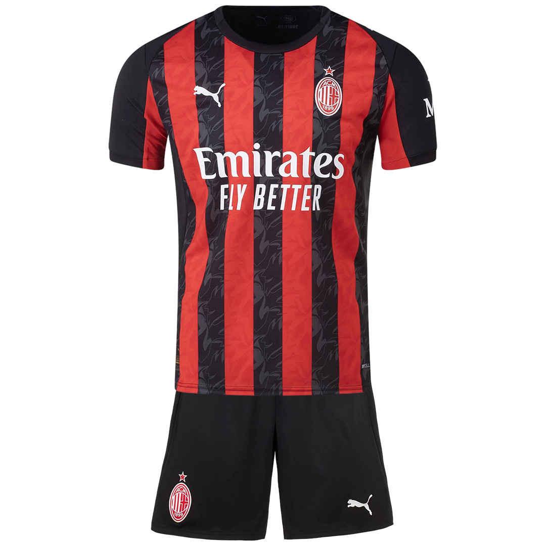 Kids-AC-Milan-Home-Jersey-Kit-2025-26.jpg AC Milan Home 2025/26 Soccer Jersey + Short (KIDS) - Image 1