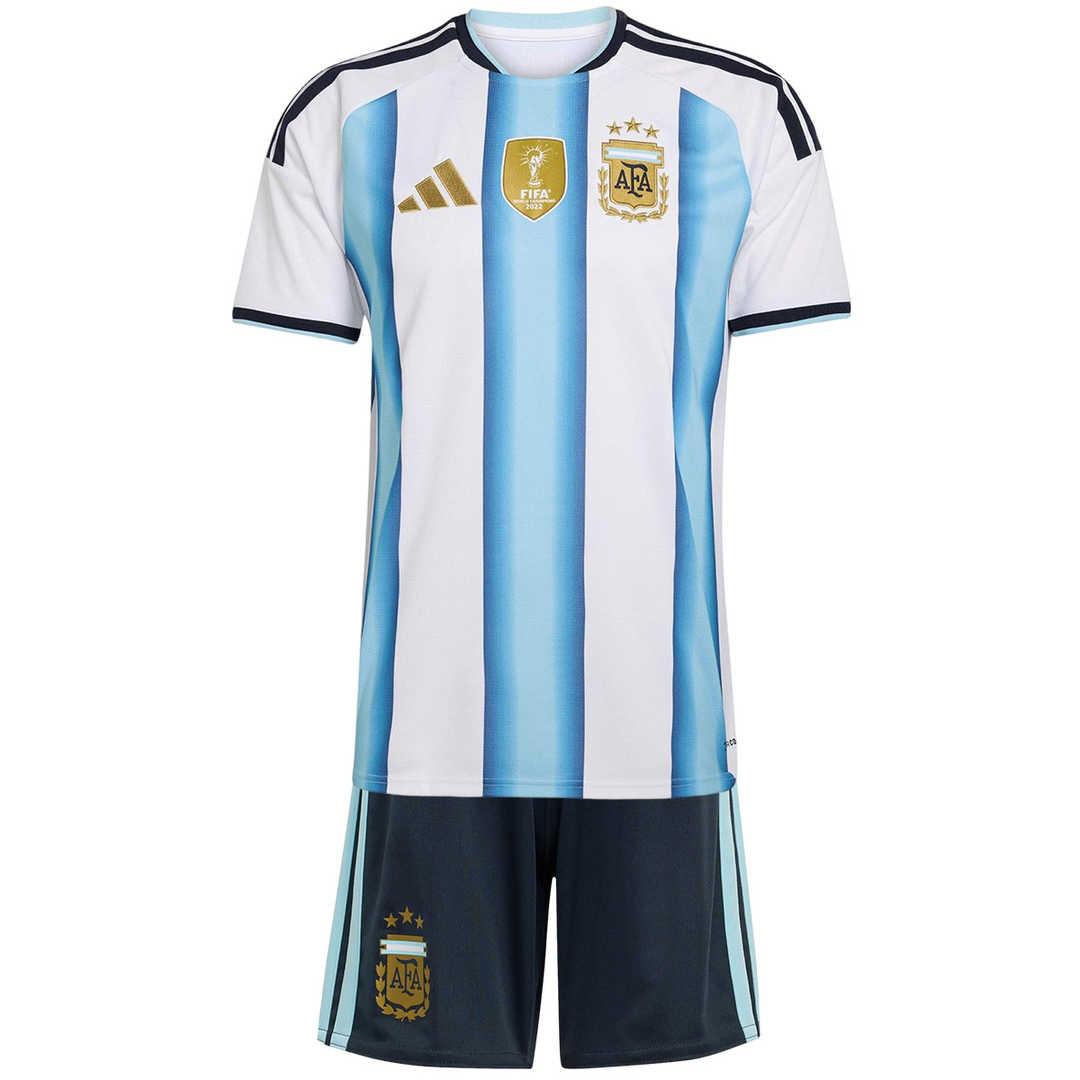 Kids-Argentina-Home-Jersey-Kit-World-Cup-2026.jpg Argentina World Cup 2026 Home Soccer Jersey + Short (KIDS) - Image 1