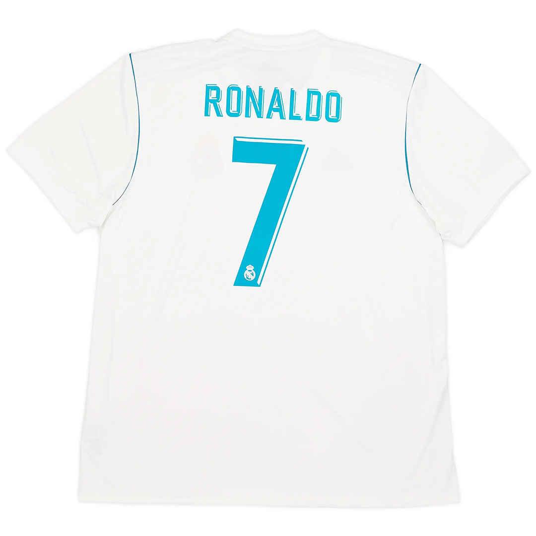 Ronaldo-7-Retro-Real-Madrid-Home-Jersey-2017-18.jpg Real Madrid Soccer Jersey Retro Home 2017/2018 (Ronaldo #7) - Image 1