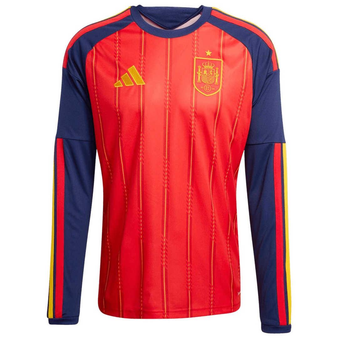 Spain-Home-Long-Sleeve-Jersey-World-Cup-2026.jpg Spain World Cup 2026 Home Football (Long Sleeve) Jersey – Fan Version - Image 1