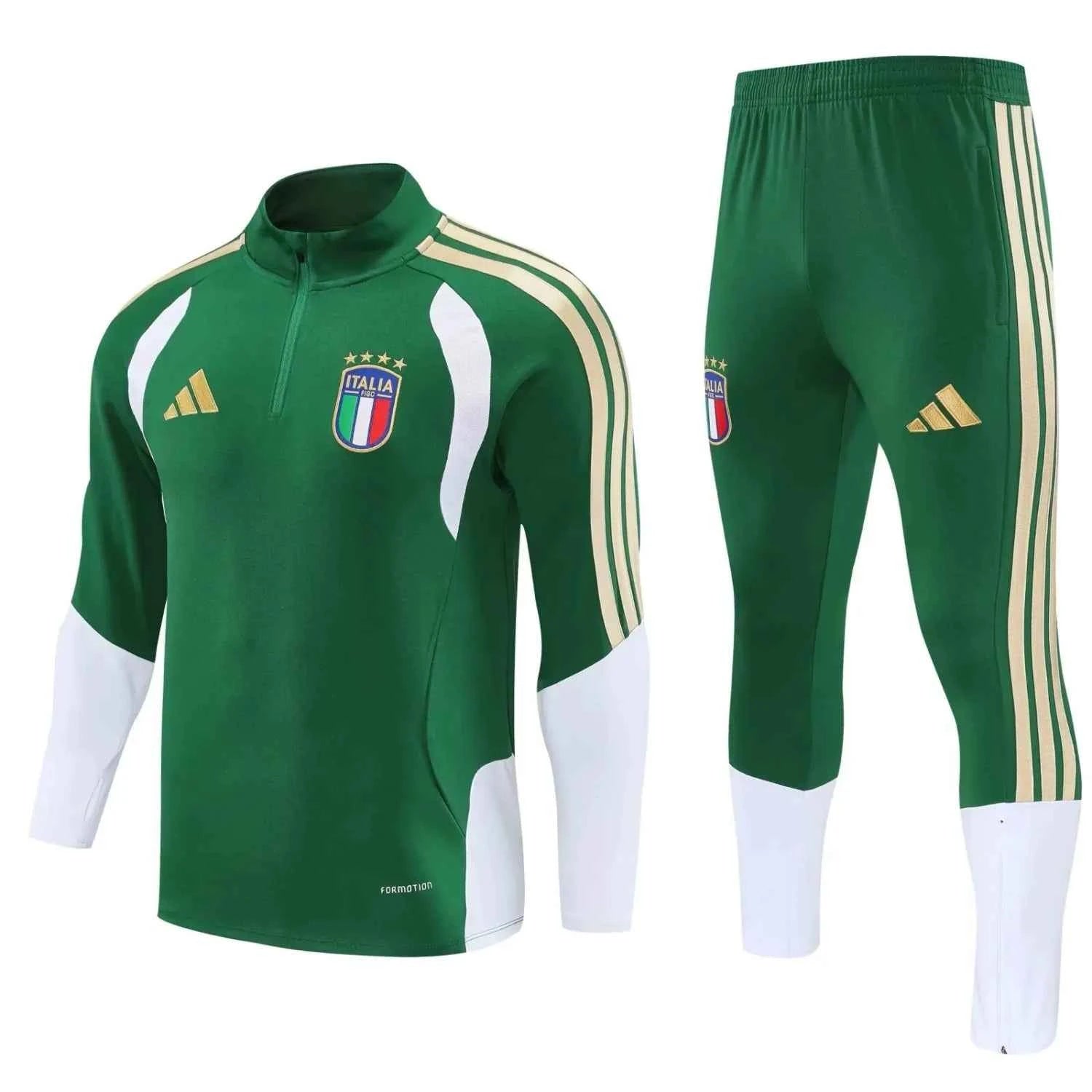 a134d6db025868a4.jpg Italy Training Tracksuit Green 26-27 for Kids and Men - Image 1